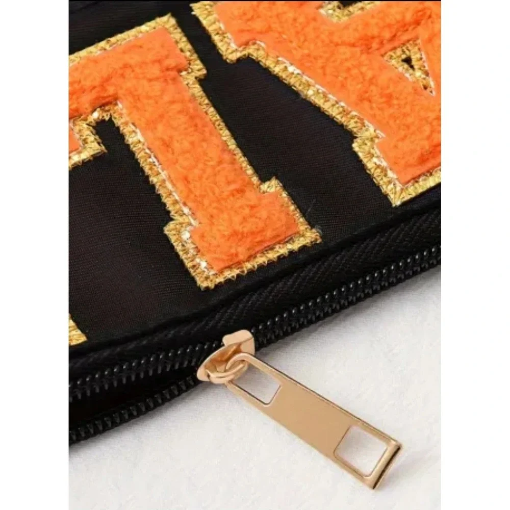Makeup‎ Bag Fall Pumpkin Clear Cosmetic Pouch Halloween Travel Organizer NWT